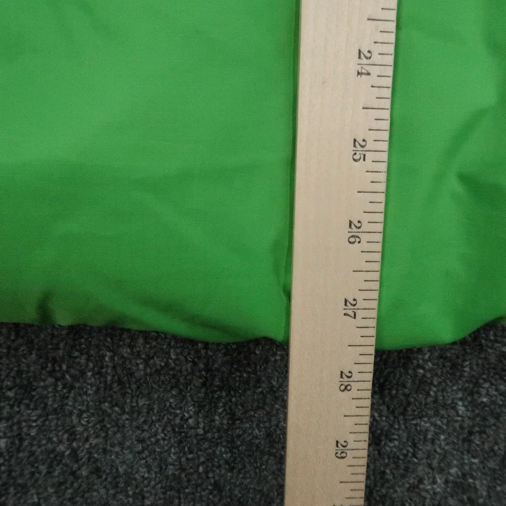 RLX Ralph Lauren Vest Mens Large Green Hooded Puffer Full Zip Pocket Down